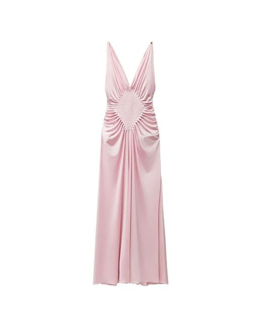 Versace Pink Viscose-Jersey Draped Gown