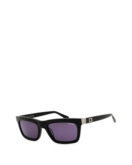 GUESS EYEWEAR Purple Rectangle-Frame Sunglasses for men