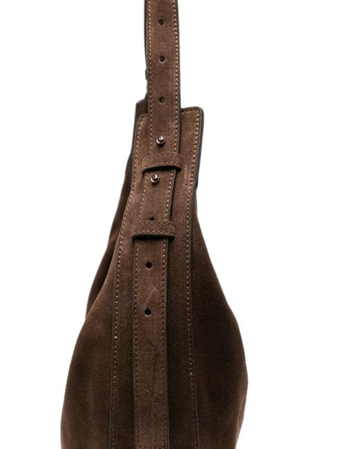 Liviana Conti Brown Suede Shoulder Bag
