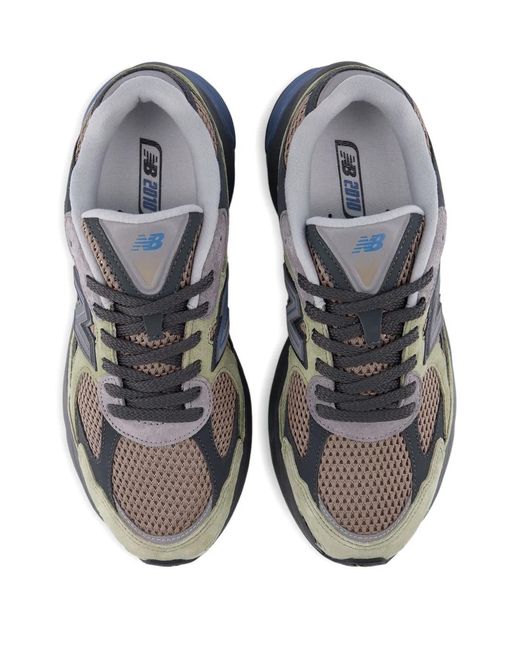 New Balance Gray 2010 Logo-Patch Sneakers for men