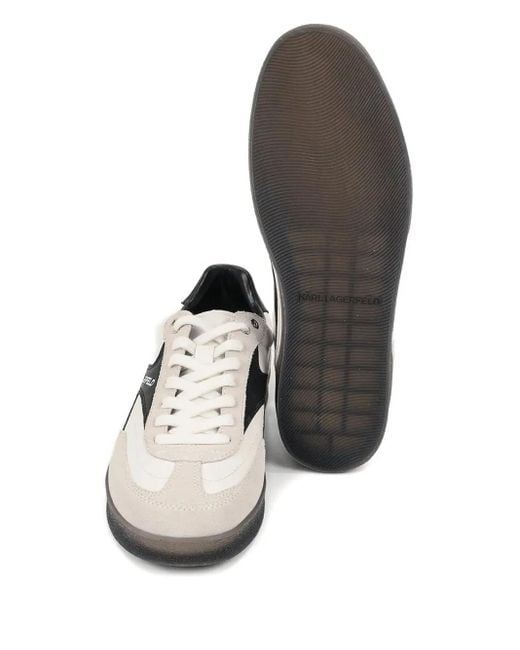 Karl Lagerfeld White Lace-Up Sneakers for men