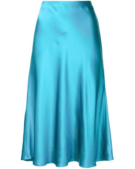 Cinq À Sept Marta Sheen Mid Skirt in Blue - Lyst