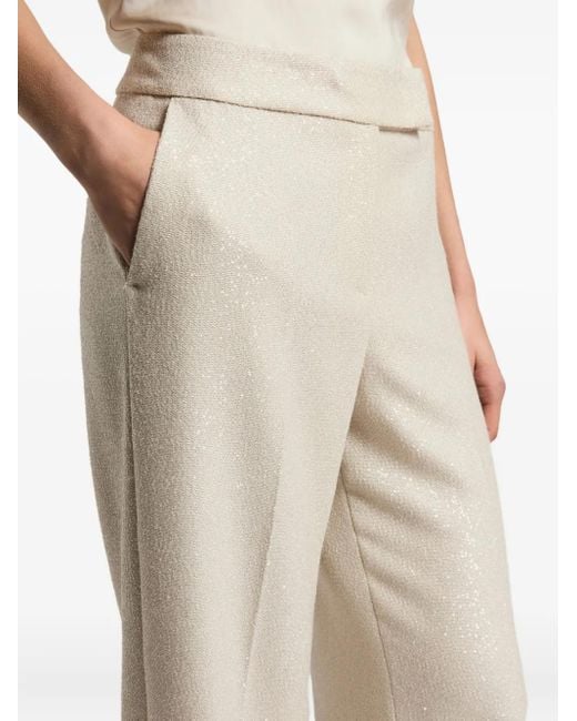 Peserico Natural Sequin-Detail Trousers