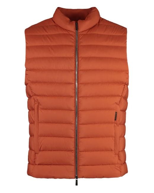Moorer Orange Calaf Gilet for men