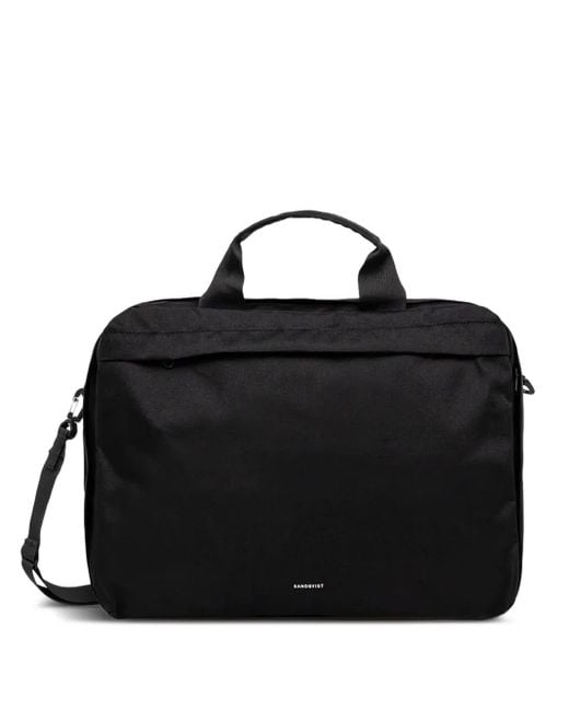 Sandqvist Black Top-handle Detachable-strap Briefcase