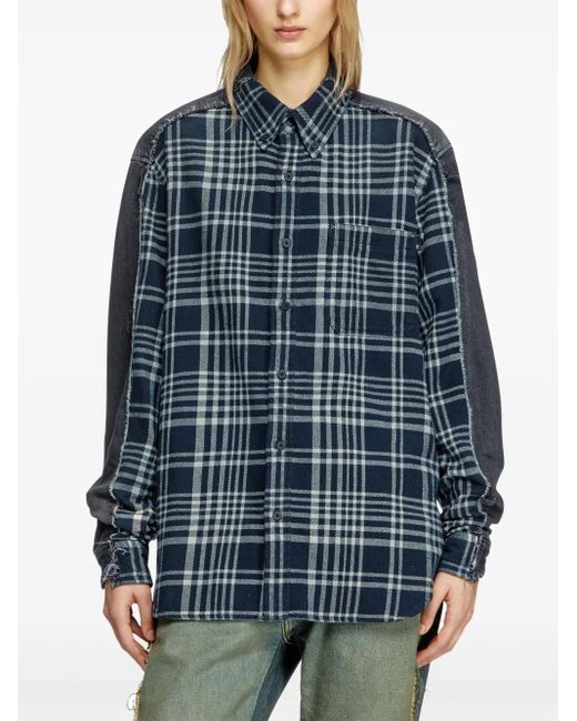 DIESEL Blue X Timberland Checked Shirt