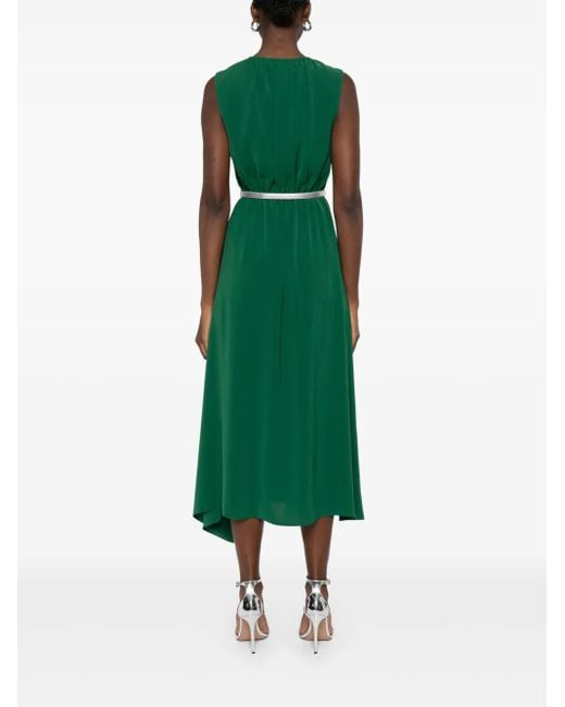 Max Mara Green Ärmelloses Kleid Mit Gürtel