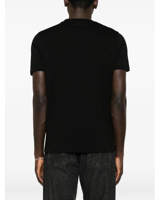 Karl Lagerfeld Black Ikonik-Patch Cotton T-Shirt for men