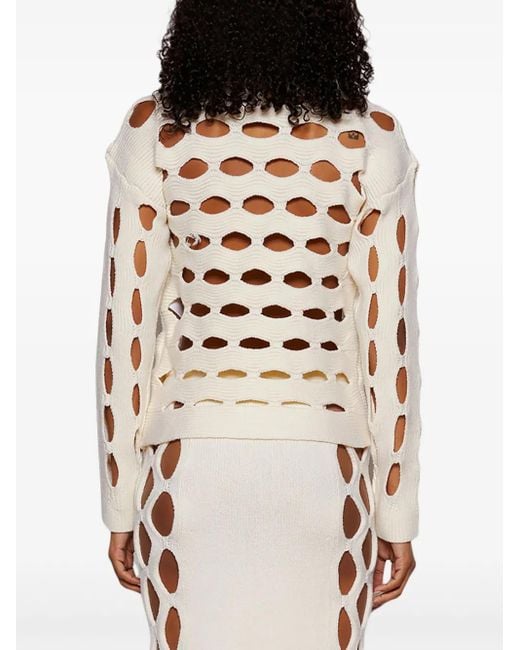 DIOTIMA White Galina Open-Knit Jumper