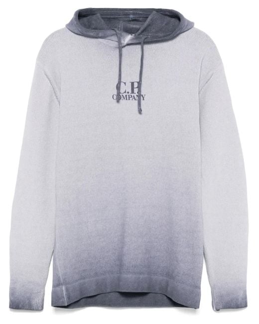 Sudadera con capucha y logo C P Company de hombre de color Gray