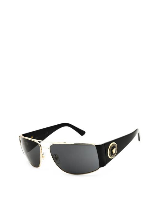 Versace Metallic Rectangle-Frame Sunglasses