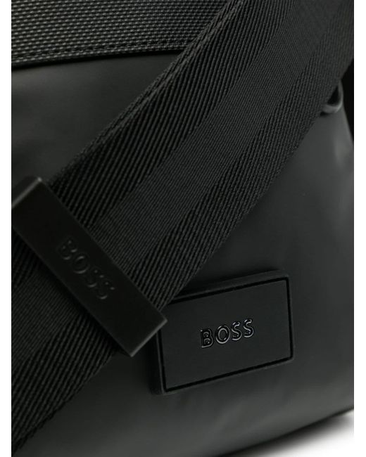 Boss Black Logo-patch Messenger Bag for men