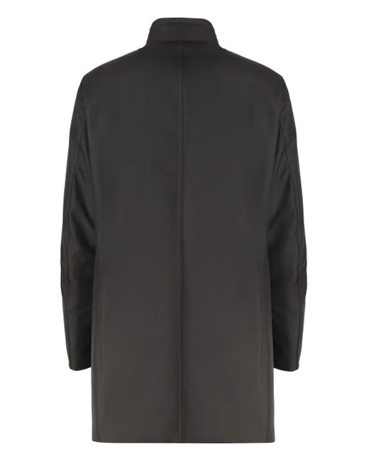 Moorer Black Buttoned Parka Coat for men