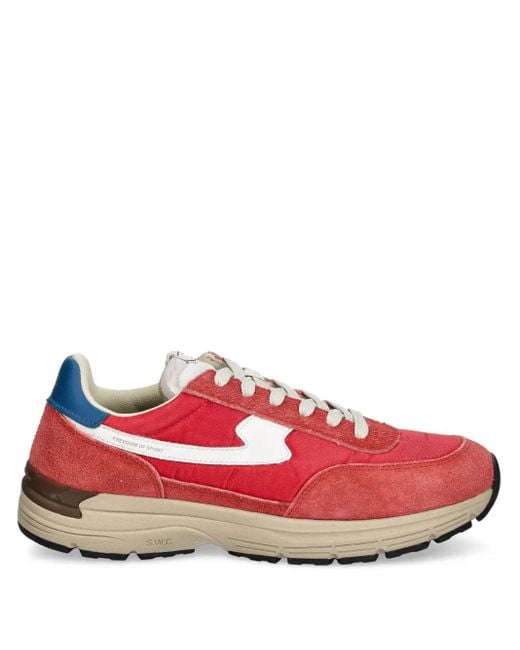 Zapatillas de ante con paneles Stepney Workers Club de hombre de color Red