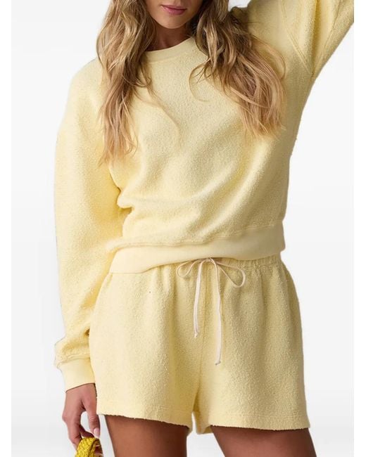 The Lady & The Sailor Yellow The Everyday Drawstring Bouclé Shorts
