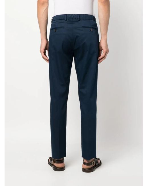 Moorer Blue Anton-We Drawstring Tapered Trousers for men
