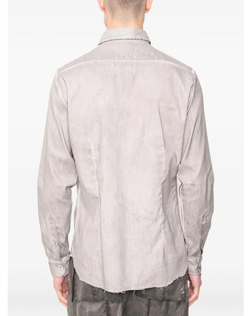 MD75 Gray Chemise À Boutonnière Sur Le Devant for men
