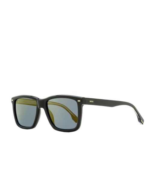 Boss Blue Rectangle-Frame Sunglasses for men