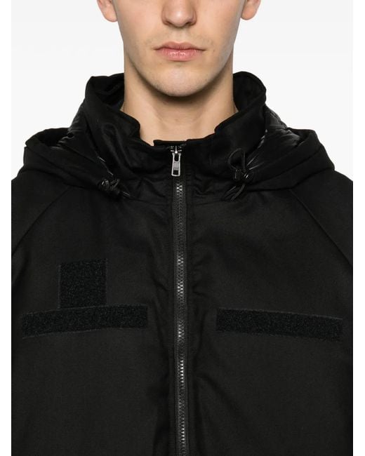 Junya Watanabe Black Oversized Hooded Jacket for men