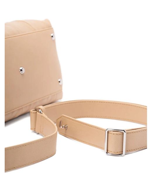 Zanellato Geplooide Schoudertas Met Studs in het Natural