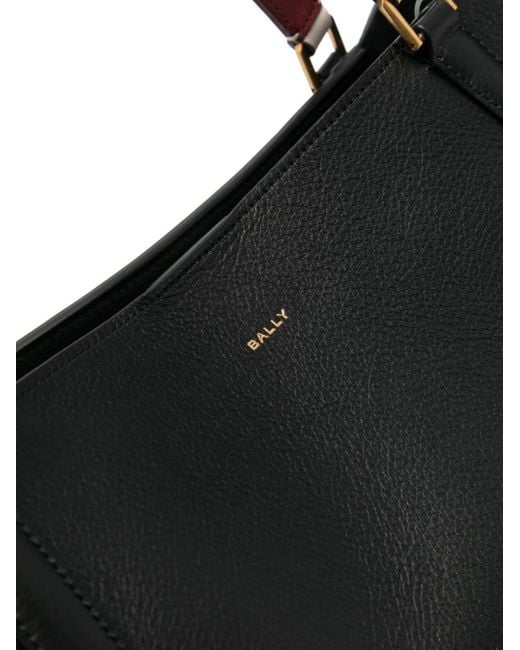 Bally Black Large Code Leather Tote Bag