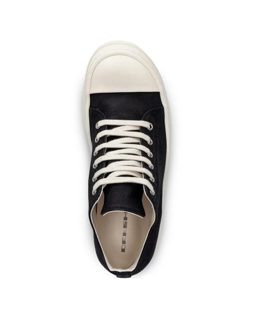 Rick Owens Black Low-Top Sneakers