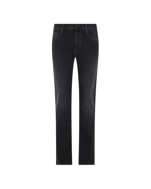 Jacob Cohen Black Belt-Loops Jeans for men