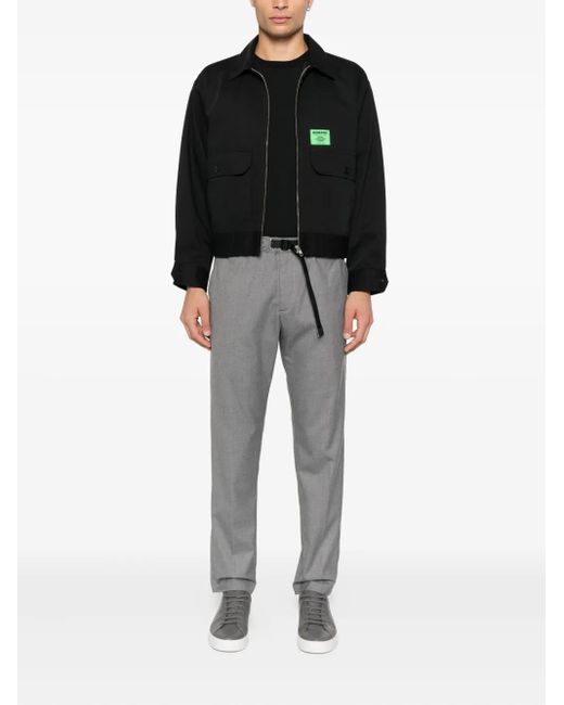 White Sand Gray Drawstring-Waist Trousers for men