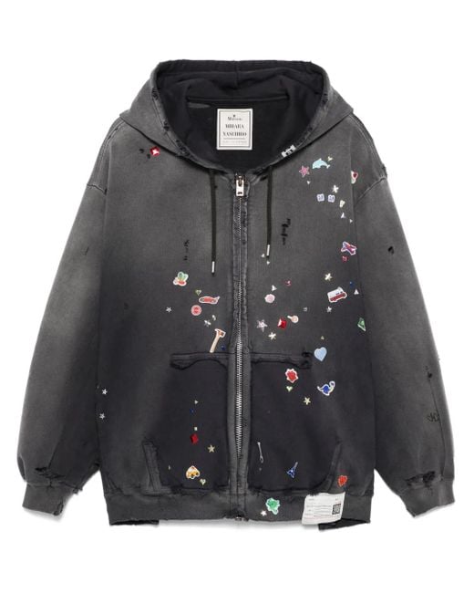 Maison Mihara Yasuhiro Sun Faded Like Sticker パーカー Black