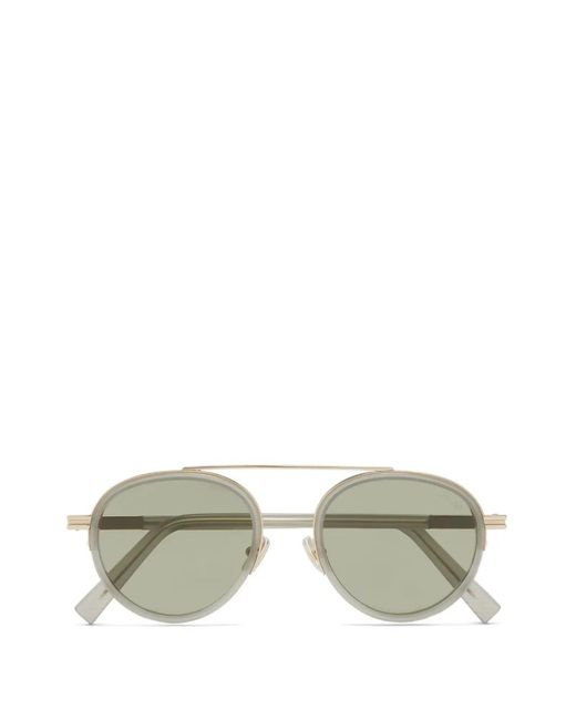 Zegna Gray Orizzonte Ii Round-Frame Sunglasses for men