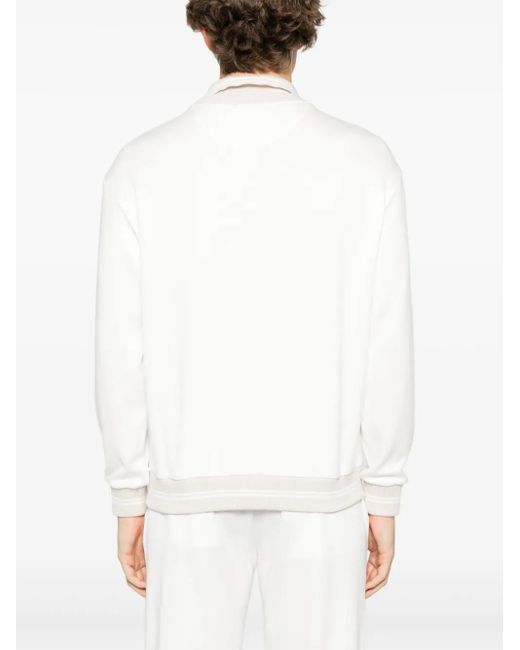Eleventy White Logo-Print Sweatshirt for men