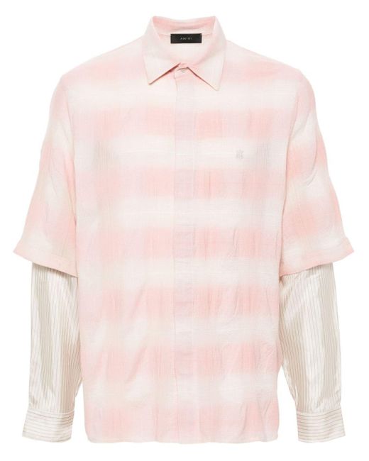 Amiri Pink Double-sleeve Shirt for men
