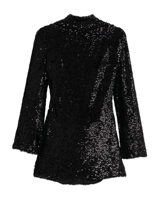 Robe Ornée De Sequins À Col Montant GIUSEPPE DI MORABITO en coloris Black