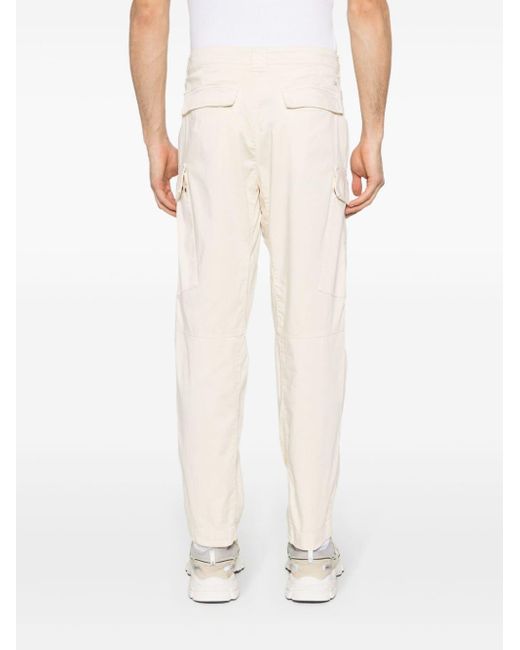 Pantalon cargo en coton stretch à coupe fuselée C P Company pour homme en coloris White