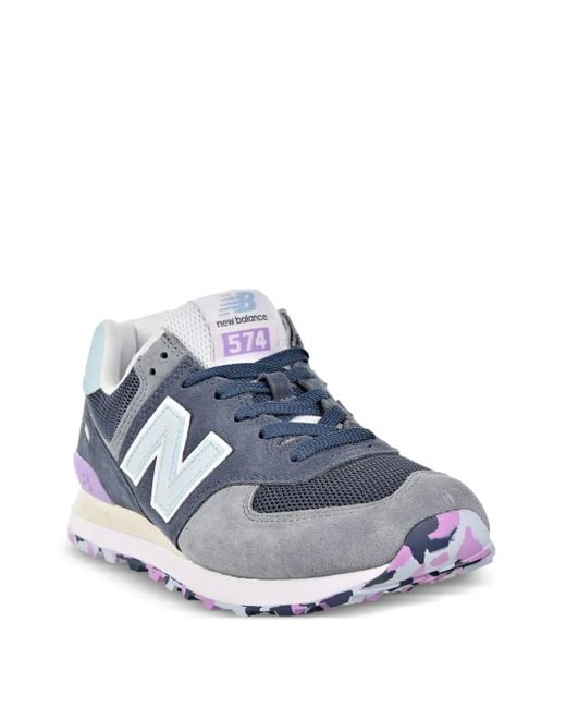 New Balance Blue 574 Suede Sneakers for men
