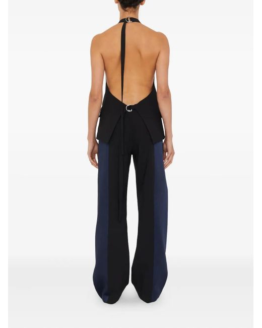 Christopher Esber Black Contrast-Panel Trousers
