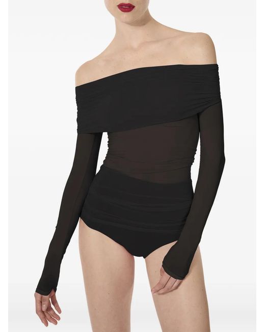 Wolford Black Off-Shoulder Top