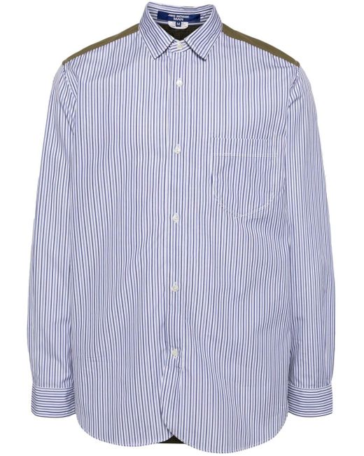 Junya Watanabe Blue Striped Cotton Shirt for men