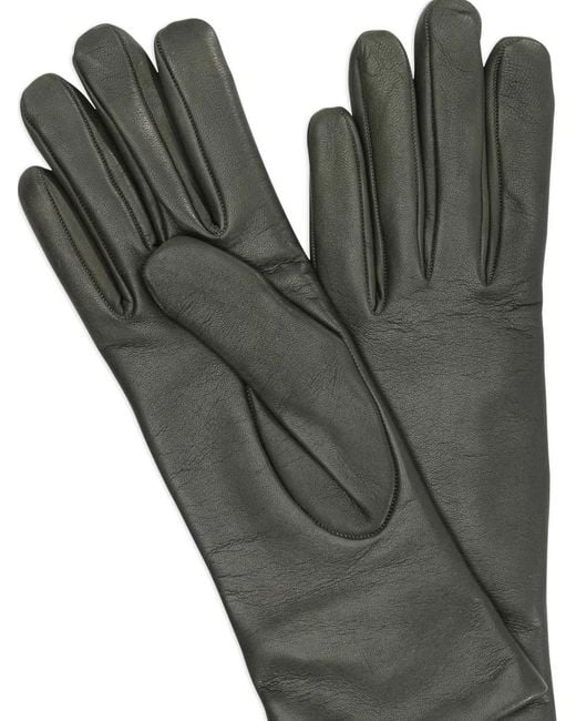 Restelli Black Leather Gloves