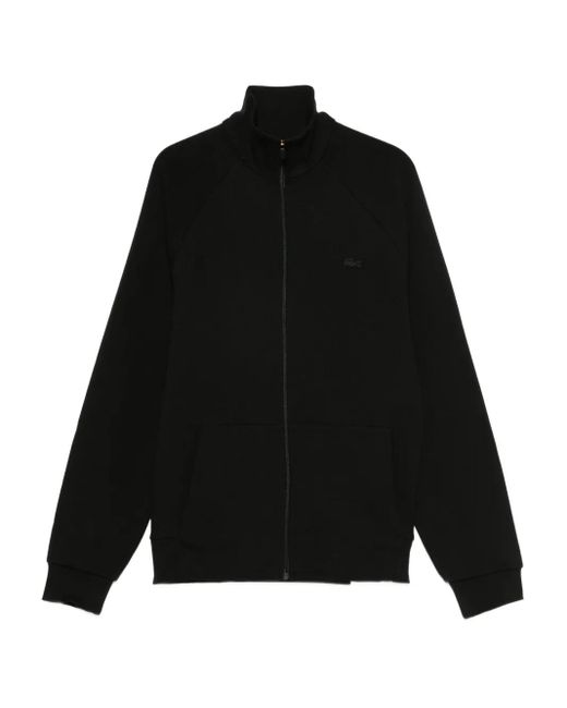 Lacoste Black Logo-Detail Zip-Up Sweatshirt for men