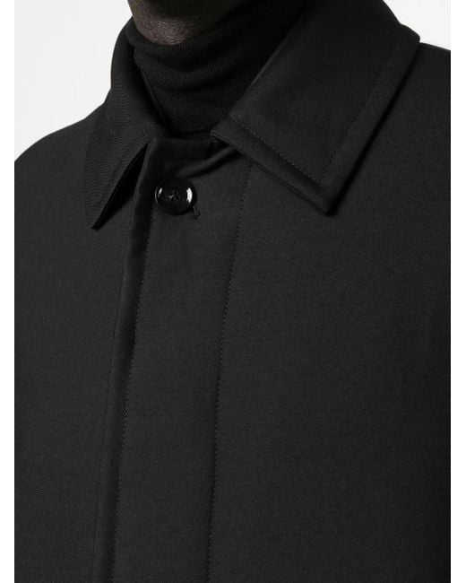 Valentino Garavani Black Single-Breasted Coat for men