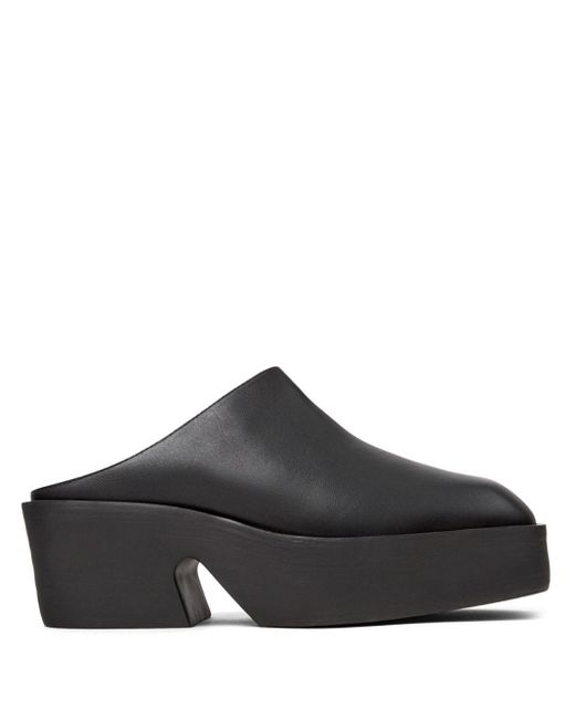 Camper Black Billie Leather Mules