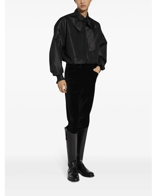 Dolce & Gabbana Black Slim-Fit Tailored Trousers for men