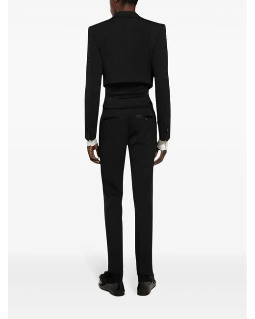 Dolce & Gabbana Black Single-Breasted Vest for men