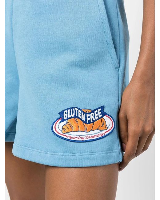 Opening Ceremony Blue Patch-Detail Track Shorts