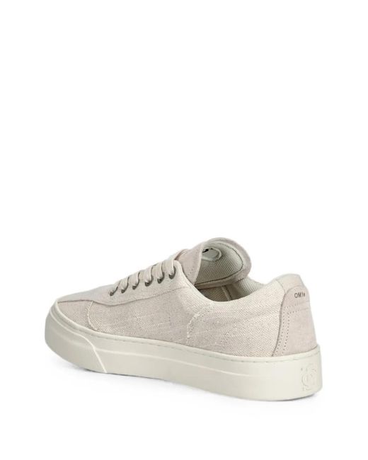 Stepney Workers Club White Om1E Canvas Lace-Up Sneakers for men