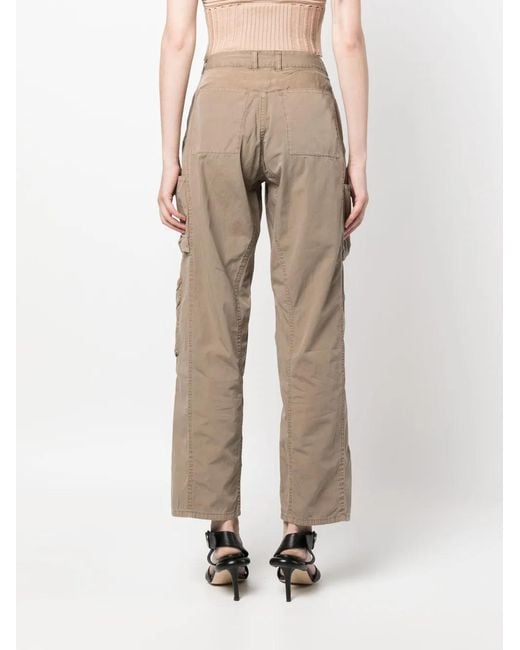John Elliott Natural Panel-Detail Straight-Leg Trousers