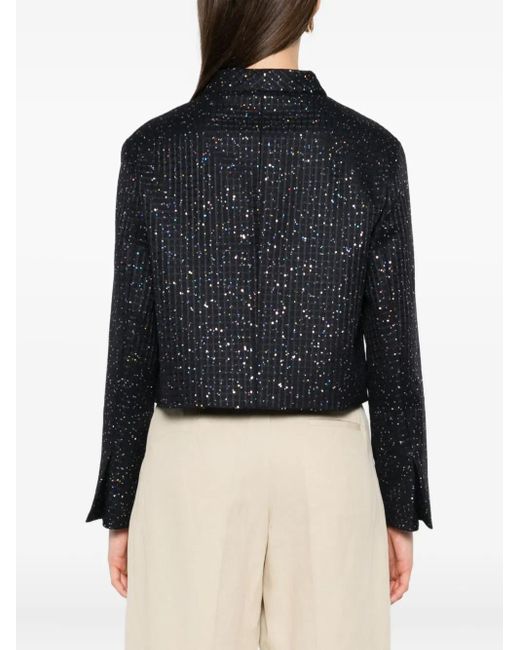 Max Mara Black Sequin-Embellished Jacket