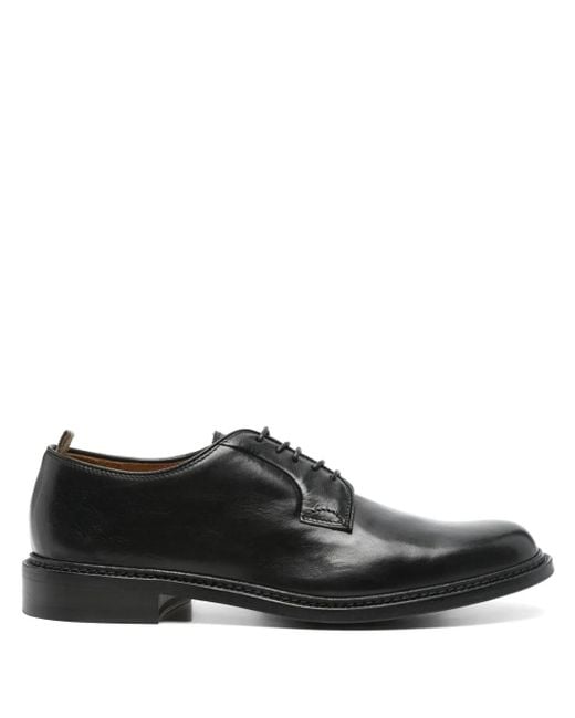 Officine Creative Black Aston Derby Shoes for men