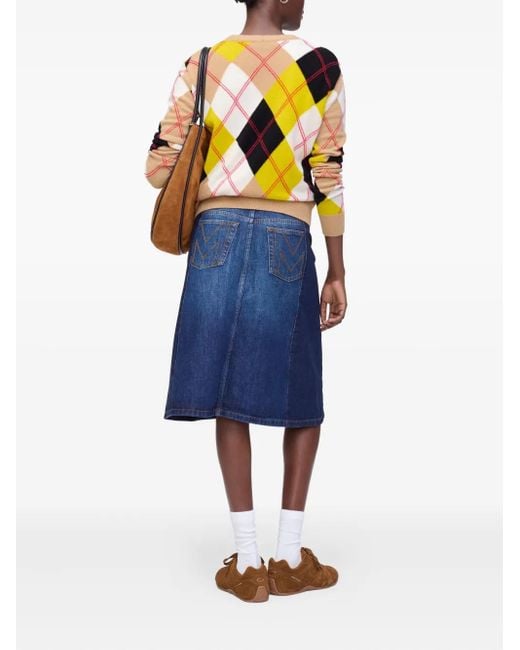Marc Jacobs バイカラー デニムスカート Blue